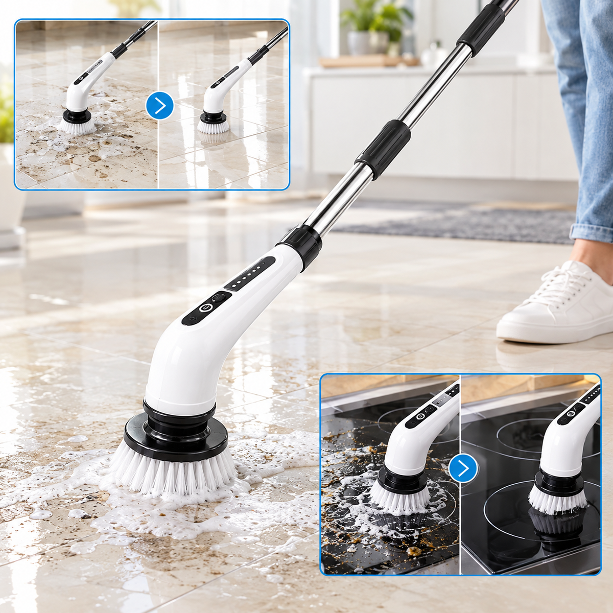 La Brosse Rotative Sans Fil en cours d'utilisation