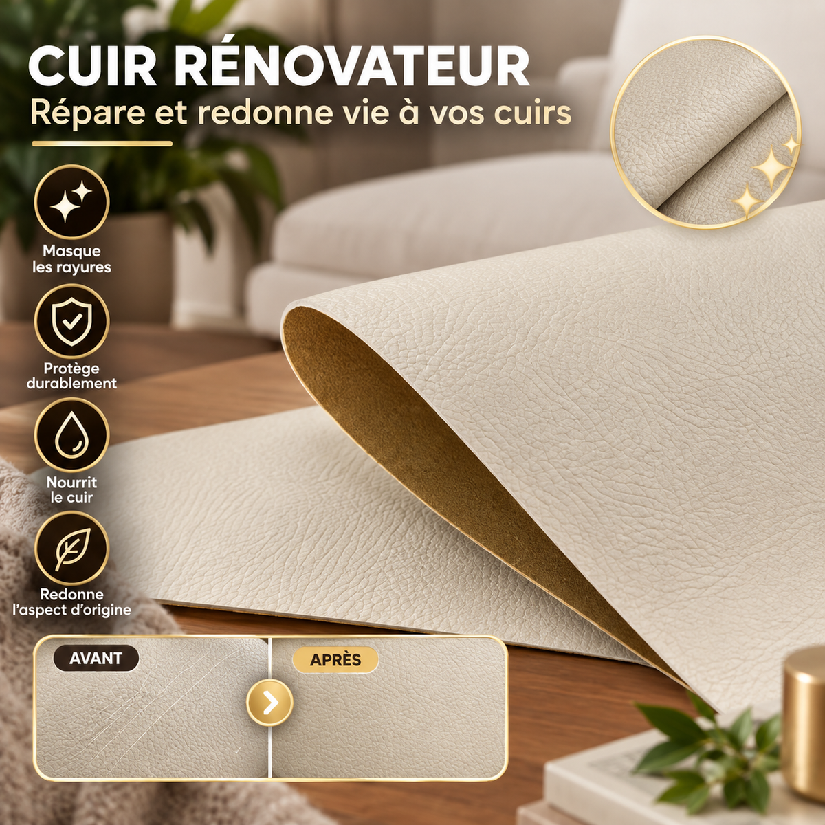 Le Patch Réparation Cuir